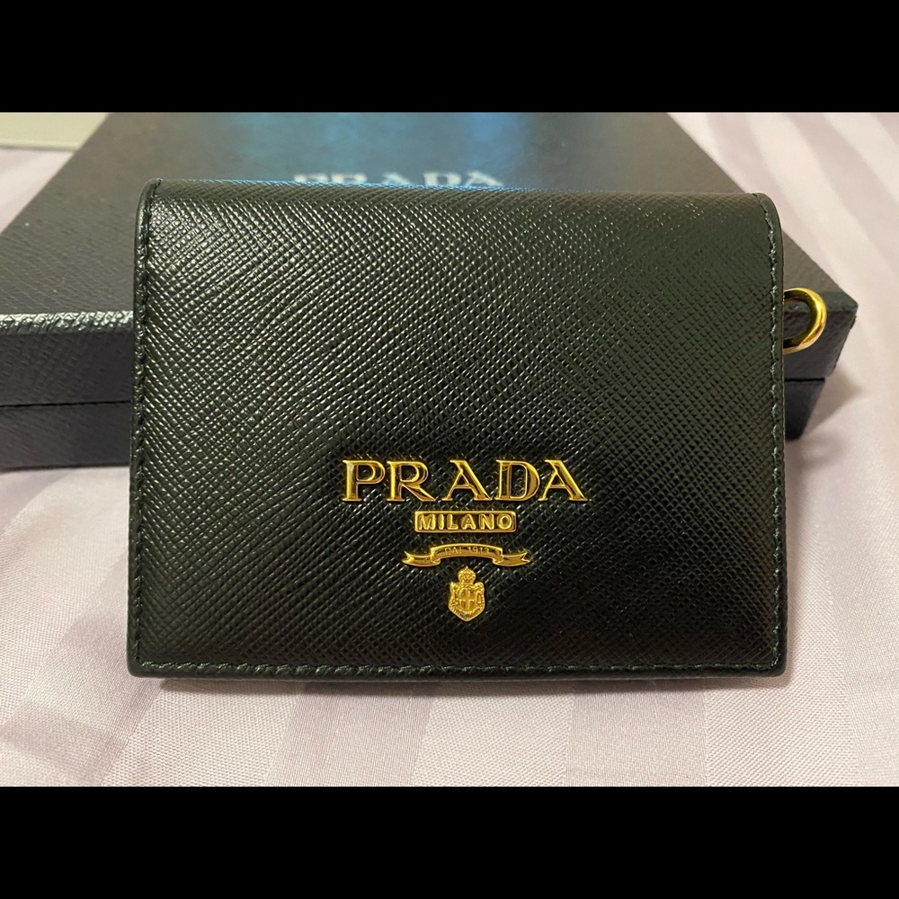 Prada Leather Badge Holder